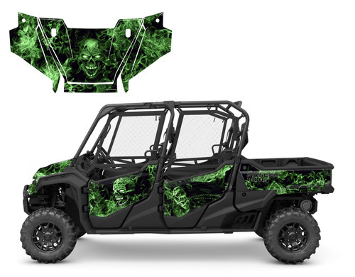 Honda Pioneer 1000-6 Deluxe 2023-2025 His & Her flaming skulls Honda Pioneer 1000-6 Deluxe 2023-2025 His & Her flaming skulls