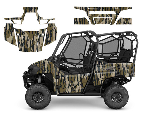 Honda Pioneer 700-4 2016-25 Mossy Oak Bottomland Camo wrap kit Honda Pioneer 700-4 2016-25 Mossy Oak Bottomland Camo wrap kit