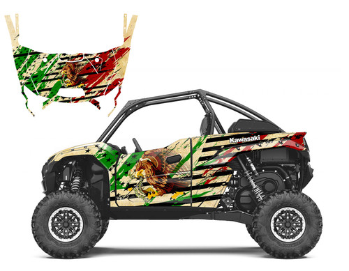 Kawasaki KRX 1000 US MEXICO FLAG graphic wrap kit Kawasaki KRX 1000 US MEXICO FLAG graphic wrap kit