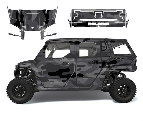 Polaris Xpedition 5 graphite camo graphic wrap kit Polaris Xpedition 5 graphite camo graphic wrap kit