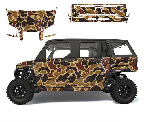 Polaris Xpedition 5 graphic wrap kit with hOld School Duck Camo