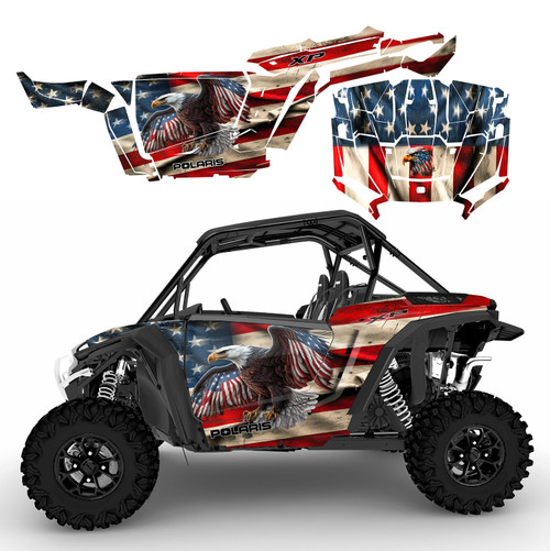 2024 - 2025 RZR-1000 XP Soaring Eagle Flag graphic wrap kit