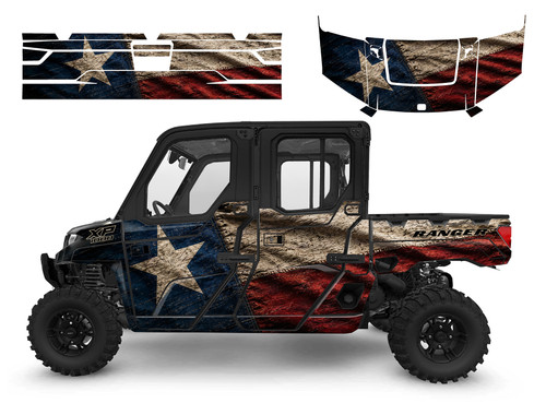 Ranger Crew 1000 XP 2019-2025 Texax Tattered Flag