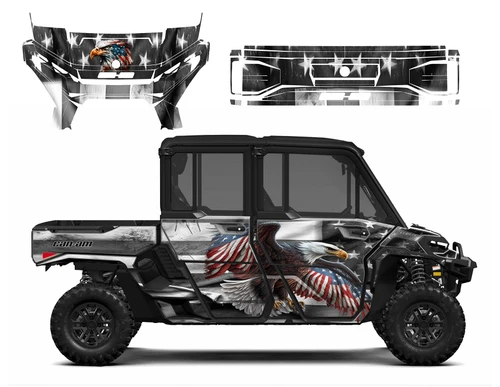 Can-Am Defender Max HD11 Flag with Soaring Eagle 24 mil graphics kit
