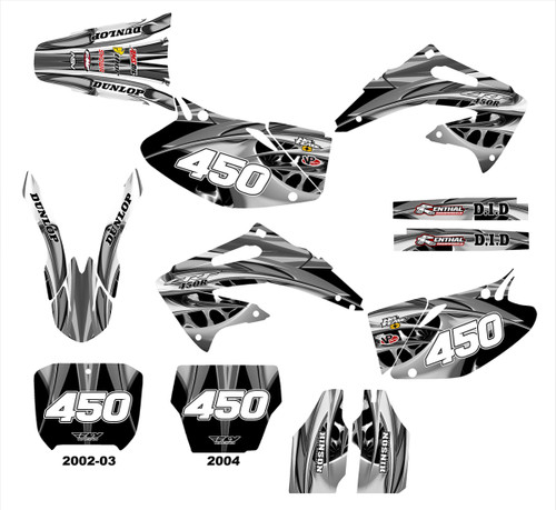 2002-2004 Honda CRF450r graphics kit