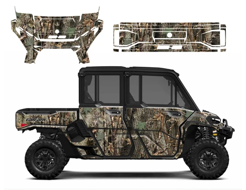 Can-Am Defender Max HD10 HD11 Ambush Hunting Camo Graphic Wrap kit 24 mil thick