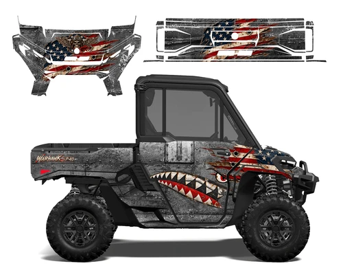 Can am Defender HD10 and HD11 Warhawk Legacy P-40 graphic wrap kit