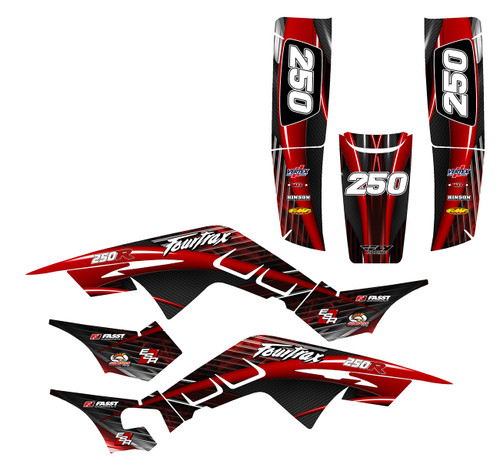 Honda TRX250R custom graphics kit