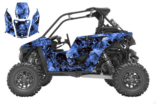 Polaris RS1 Zombie graphic kit in blue