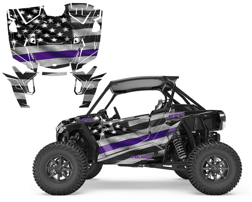 2019 - 22 RZR-1000 Turbo S XP Thin Purple, Line Flag