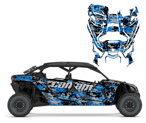 Can am Maverick X3 Max Digital Camo 24 mil graphic wrap kit