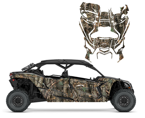 2021 Can am X3 Max graphic wrap kit with Ambushed Camo Design