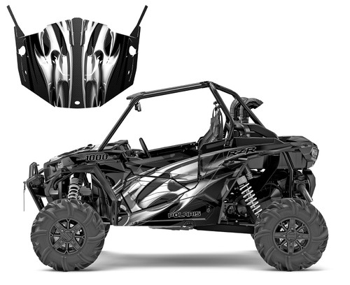 2014-2018 RZR 1000 Carbon Fiber Tribal graphics with after market door options to match