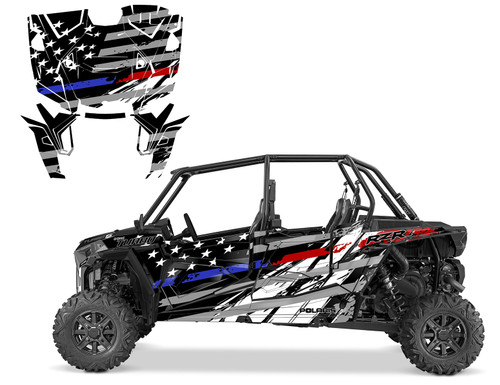 RZR 1000 XP4 TURBO-S 2019 - 2022 US Flag Blue Red Stripes