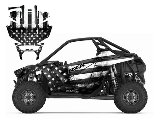 2020-23 RZR PRO-XP, PRO-R, TURBO R Distressed American Flag #9150