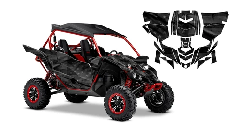 2015-2022 Yamaha YXZ 1000R Black Tattered Flag