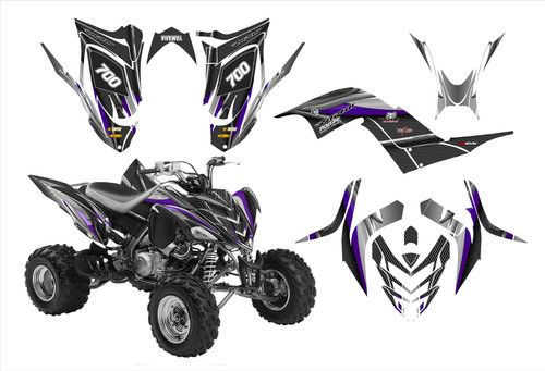 2006-2012 Yamaha Raptor 700R graphic decal kit design 5600 purple