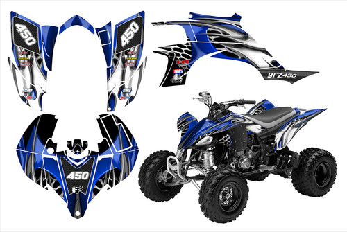 2003 - 2009 YFZ 450 graphics skin wrap kit 4444BLUE