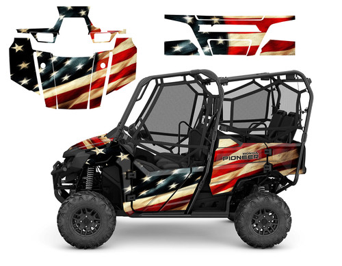 Honda Pioneer 700-4 2016-22 Tattered Flag