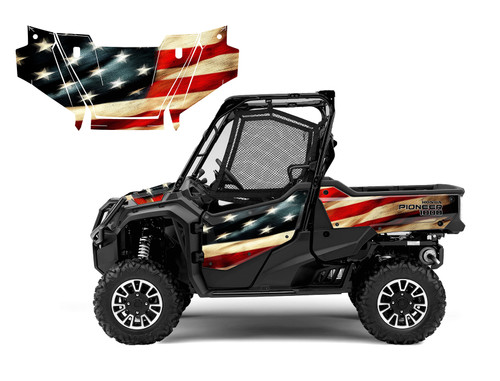 Honda Pioneer 1000-3 Deluxe 2023-24 with Tattered Flag