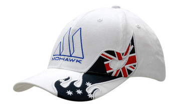 coton épais brossé avec appliqué Australien sur couronne et palette