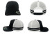 Casquette camionneur profil profonde en sergé américain premium et maille avec rayures