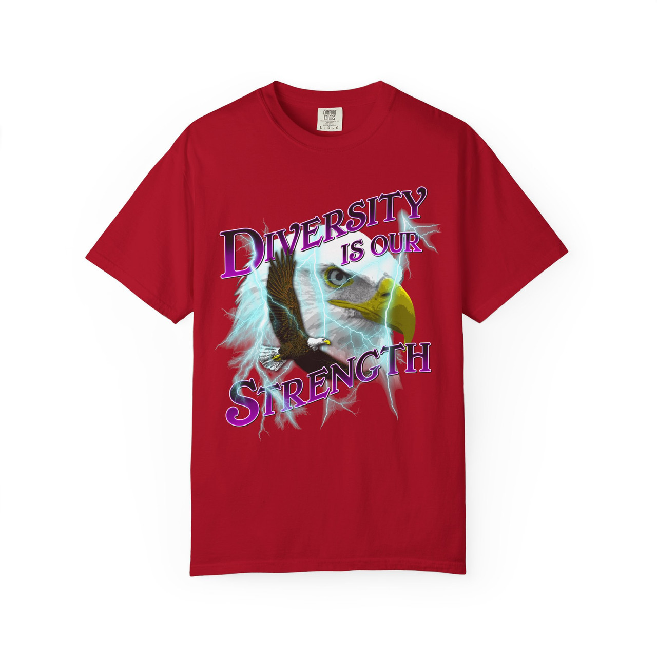 Diversity Is Our Strength Eagle Gas Station Unisex Garment-Dyed T
