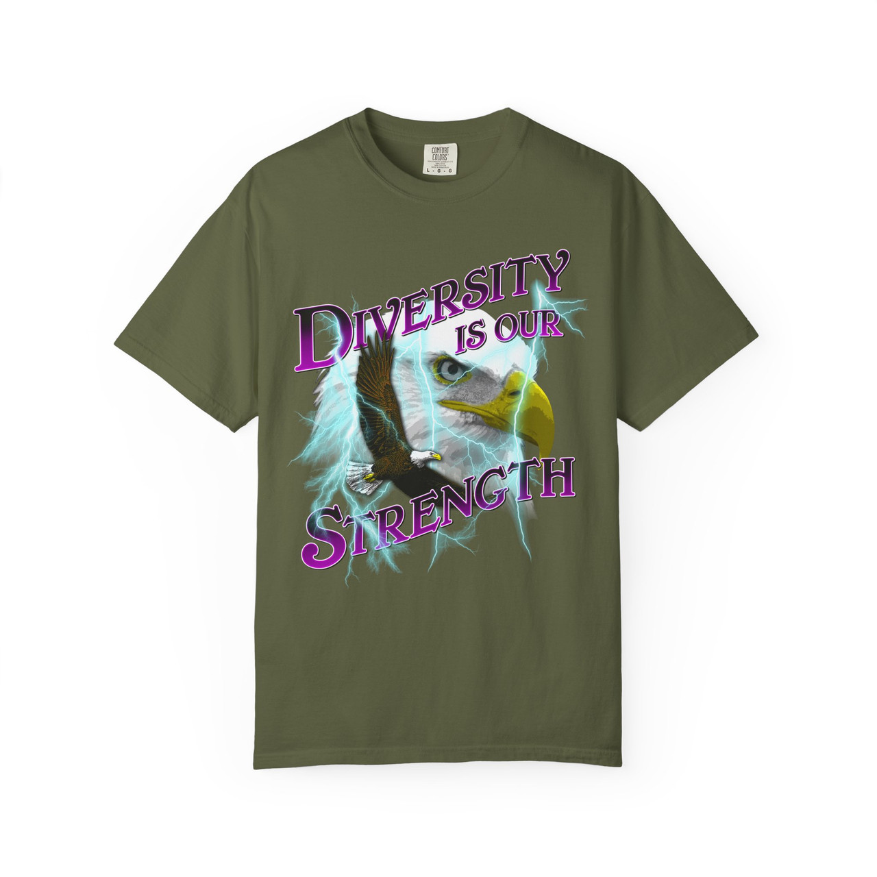 Diversity Is Our Strength Eagle Gas Station Unisex Garment-Dyed T