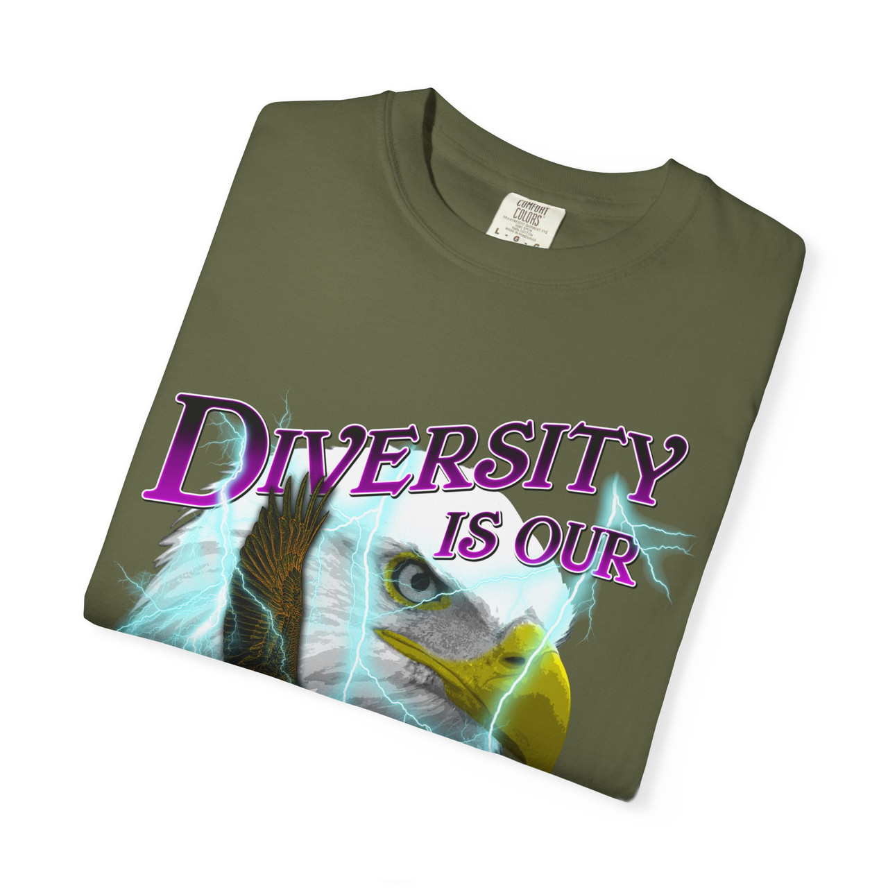 Diversity Is Our Strength Eagle Gas Station Unisex Garment-Dyed T