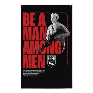 Be a Man Among Men Rittenhouse Rhodesia Vertical Flag Be a Man Among Men Rittenhouse Rhodesia Vertical Flag