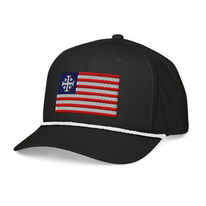 Jerusalem Cross American Flag Classic rope cap Jerusalem Cross American Flag Classic rope cap