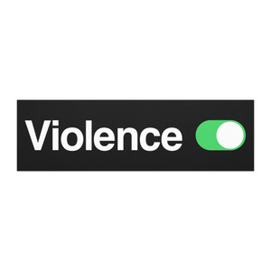 Violence Button Car magnets