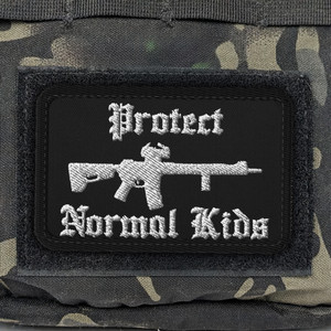 Protect Normal Kids Embroidered Patch with Velcro