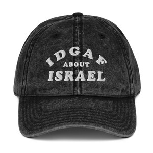 IDGAF About Israel Vintage Cotton Twill Cap
