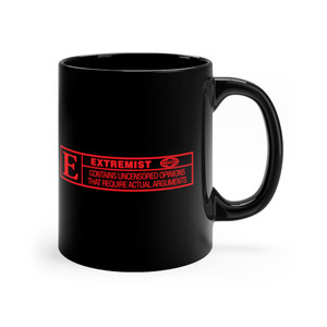 Harmful Extremist Content Movie Rating Black mug 11oz Harmful Extremist Content Movie Rating Black mug 11oz
