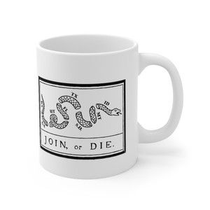 Join or Die Modern 10th Amendment Nullification Mug 11oz Join or Die Modern 10th Amendment Nullification Mug 11oz