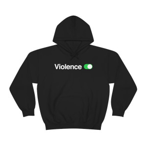 Violence Button Switched On Unisex Heavy Blend™ Hooded Sweatshirt Violence Button Switched On Unisex Heavy Blend™ Hooded Sweatshirt