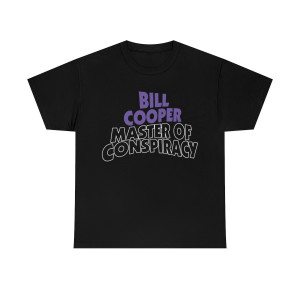 Bill Cooper Master of Conspiracy Unisex Heavy Cotton T-Shirt Bill Cooper Master of Conspiracy Unisex Heavy Cotton T-Shirt