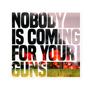 Nobody is coming for your guns Waco ATF Fire Block Letters stickers  Nobody is coming for your guns Waco ATF Fire Block Letters stickers