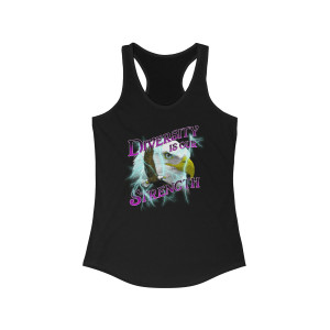 Diversity Is Our Strength Eagle Gas Station Women's Ideal Racerback Tank Diversity Is Our Strength Eagle Gas Station Women's Ideal Racerback Tank