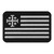 Jerusalem Cross American Flag Black Embroidered Patch
