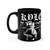 KR KYLE Self Defense Heavy Metal Gothic Letters Ceramic Black mug 11oz KR KYLE Self Defense Heavy Metal Gothic Letters Ceramic Black mug 11oz