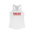 Trust The Science Upside Down Women's Ideal Racerback Tank