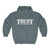 Trust The Science Upside Down Unisex Heavy Blend™ Full Zip Hooded Sweatshirt Trust The Science Upside Down Unisex Heavy Blend™ Full Zip Hooded Sweatshirt