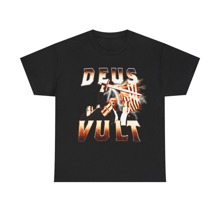 Deus Vult Trump Crusader Heavy Cotton Tee Shirt T-shirt