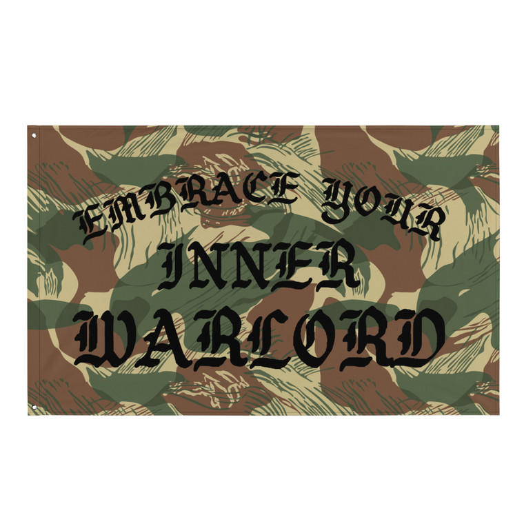 Embrace Your Inner Warlord Brushstroke Flag