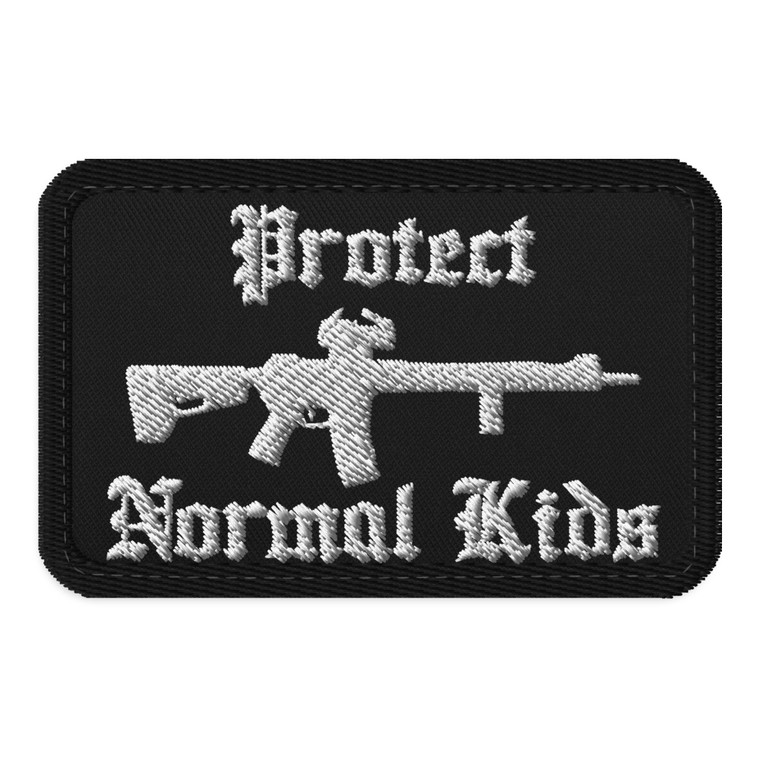 Protect Normal Kids Embroidered Patch with Velcro