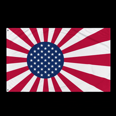 Japan Rising Sun American Flag