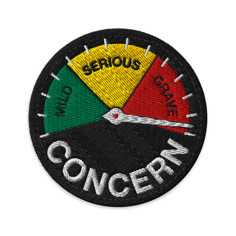 Concern Meter Embroidered Tactical Patch Round