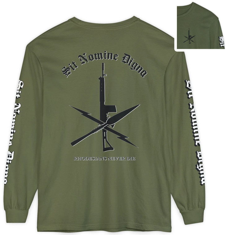 Sit Nomine Digna Garment-dyed Long Sleeve T-Shirt